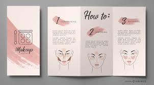 makeup brochure template vector