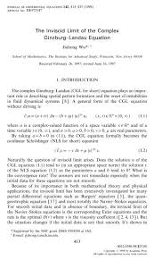 Complex Ginzburg Landau Equation