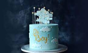 baby shower cakes for boys with design
