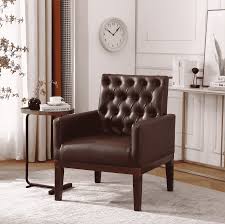 pu leather accent chair upholstered