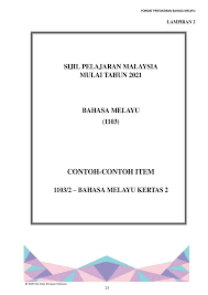 Contoh item bahasa melayu kertas 1 spm 2021 format baharu spm 2020. Spm Format Pentaksiran Bahasa Melayu Kod 1103 Sijil Pelajaran Malaysia Mulai 2021 Cikgu Share