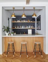 these glamorous at home bars will