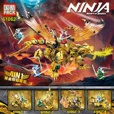 Ớ Đồ chơi lắp ráp PRCK 61062 Ninjago Rồng vàng Season phần 13 logo xếp mô  hình Ninja Digi Kai Jay Lloyd Nya trọn bộ 4 hộp bán 195,000đ