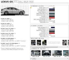Lexus Gs 4th Gen Paint Codes Media Archive Clublexus