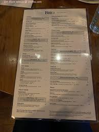 menu of brio restaurant