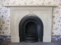 Stone Fireplace Victorian Cast Iron