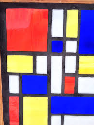 Mondrian Style Color Block Stained
