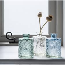 Diamond Bottle Vase 3 Styles Clear