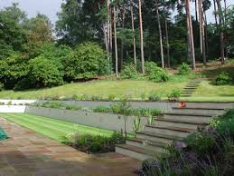 Hillside Garden With Planted Terracing