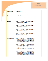 Free Resume Templates To Print  Fill In The Blank Resume Template    