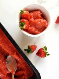 strawberry and rhubarb sorbet sugar