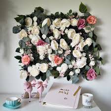 A beautiful decoration for your home. Diy Faux Flower Wall Feature Lust Living