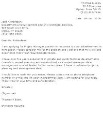 Construction Project Manager Cover Letter A Simple That Is Eye