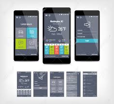 Designing the user interface is not an easy task as it involves a lot of details. Mobile App Ui Set Of Modern Design Template For User Interface Royalty Free Cliparts Vectors And Stock Illustration Image 55647624