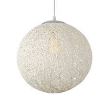 Country Style Linen Wire Globe 1 Light Pendant Light Takeluckhome Com