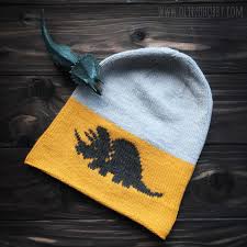 Knitted Dinosaur Hat Olinohobby