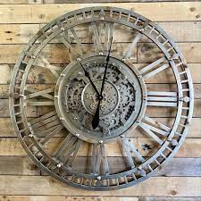 Wheel Cogs Clock Wall Art Curiosity
