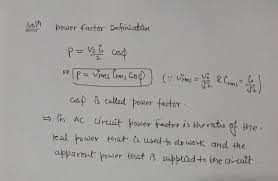 Answer Y 26 Define Power Factor