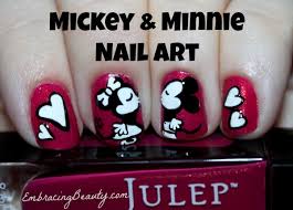 disney mickey and minnie nail art