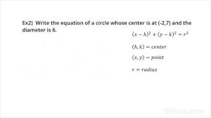 Equation Of A Circle Given Its Center