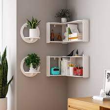 Corner Wall Hanging Shelf Book Storage