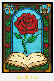 Beauty The Beast Rose Stained Glass