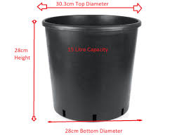 Black Plastic Plant Pot Flower Pot