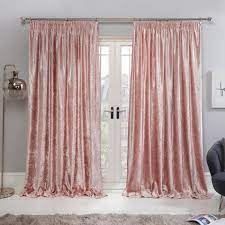 They were the perfect compliment to my living room windows. Sienna Crushed Velvet Pencil Pleat Curtains Blush 46 X 54