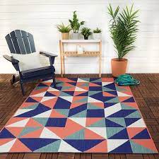 geometric indoor outdoor patio area rug