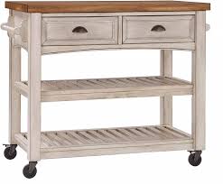 Rolling kitchen island for small kitchen midcityeast from rolling kitchen island, image by build it: Eleanor Two Tone Rolling Kitchen Island Storables