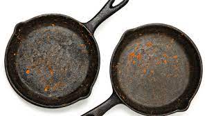 fix a cast iron pan with rust spots
