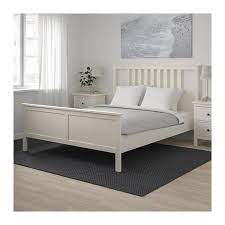 hemnes bed frame white stain luröy