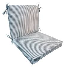 Striped Outdoor Hinged Seat Cushion