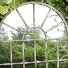 rustic outdoor arch mirror large 60cm