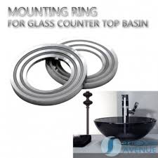mounting ring for glass counter top
