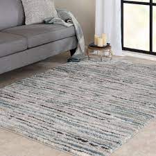 sline grey multi 2 ft x 7 ft striped runner rug