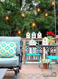 how to hang string lights on deck