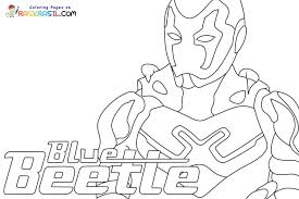blue beetle coloring pages printable
