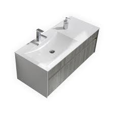 ash gray wall mount modern bathroom vanity