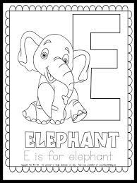 letter e is for elephant free printable