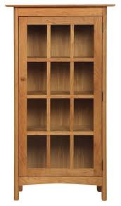 Heartwood Wood 1 Door Bookcase W Glass