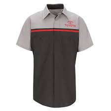 Red Kap Shirt Toyota Technician Short Sleeve Shirt Work