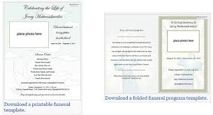 Free Editable Funeral Program Template Template Business