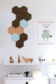 Set Of 3 Cork Hexagonal Tiles For