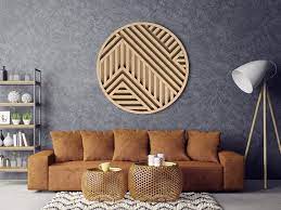Modern Wood Wall Art Geometric Wood