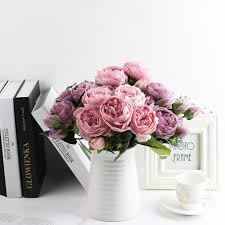 Featuring large, beautiful blooms that abundantly burst forth in spring, they traditionally symbolise good fortune and a happy marriage. Frigg 30cm Rose Pink Silk Peony Artificial Flowers Bouquet 5 Big Head 4 Bud Cheap Fake Flower For Home Wedding Decoration Indoor Flash Deal 30da Cicig