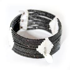 black and white maasai bracelet