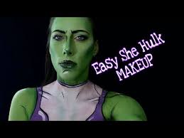 easy she hulk makeup look body art