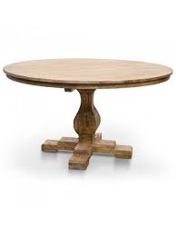 Catalyzed lacquer finish protects from water damage. Round Rustic Pedestal Dining Table Whitehaven Home