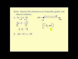 Solving Linear Inequalities In One
